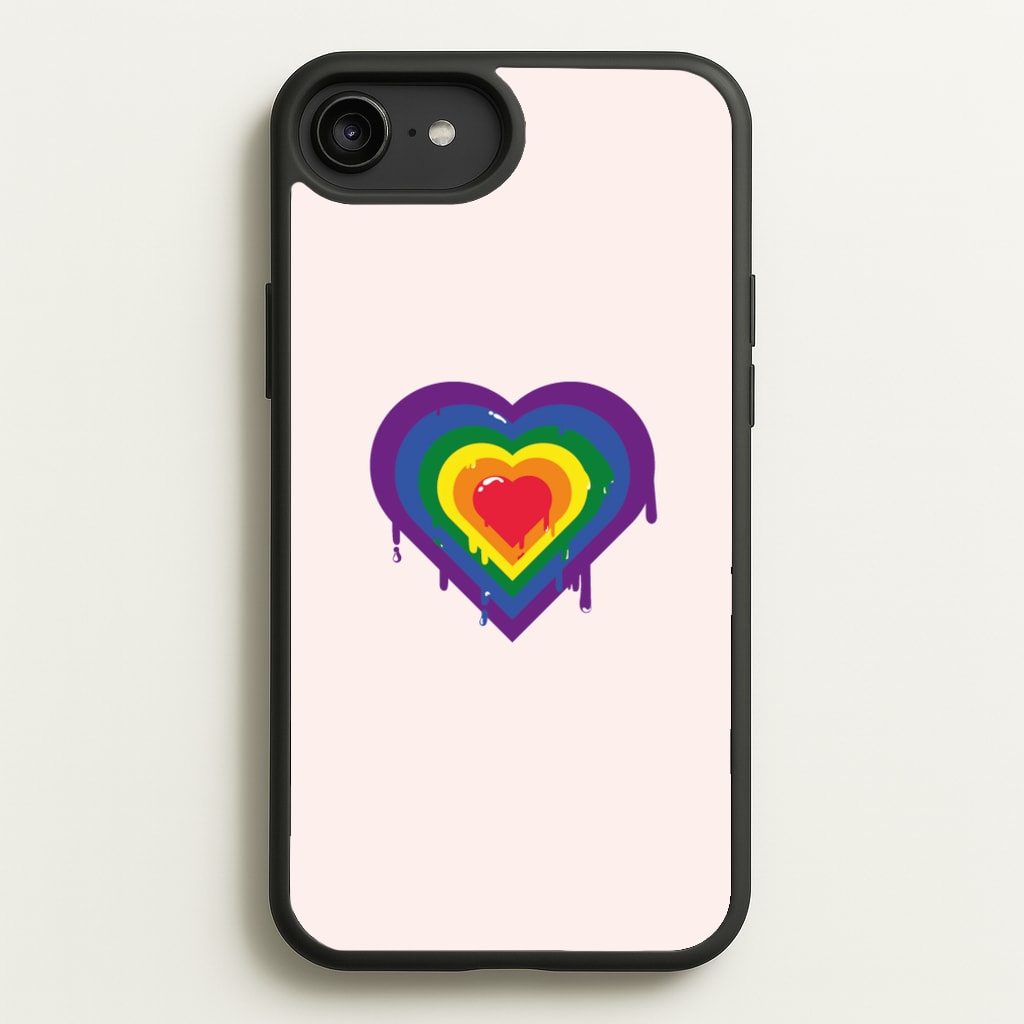 Dripped heart - Pride  - LGBT Phone Case for iPhone 6 Plus / 7 Plus / 8 Plus