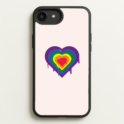 Dripped heart - Pride  - LGBT Phone Case for iPhone 6 Plus / 7 Plus / 8 Plus