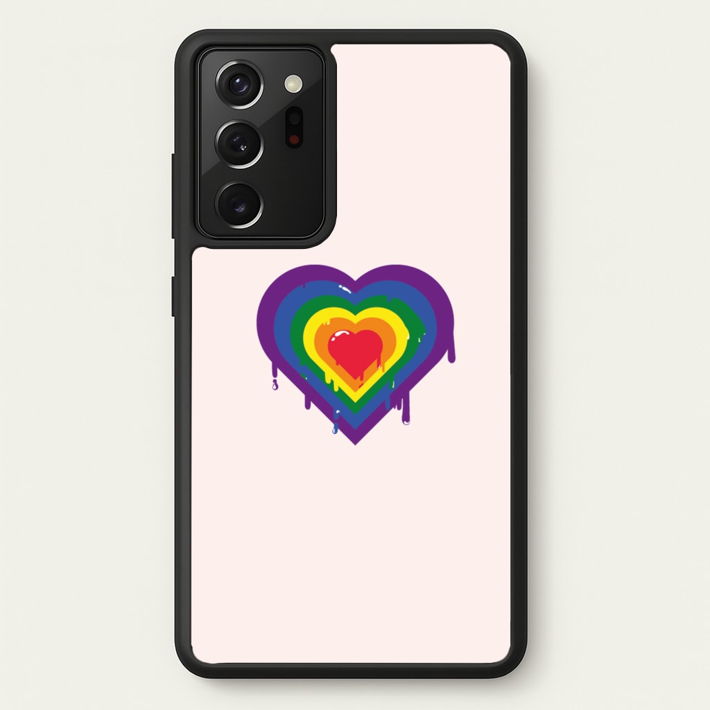 Dripped heart - Pride  - LGBT Phone Case for Galaxy Note 20 Ultra
