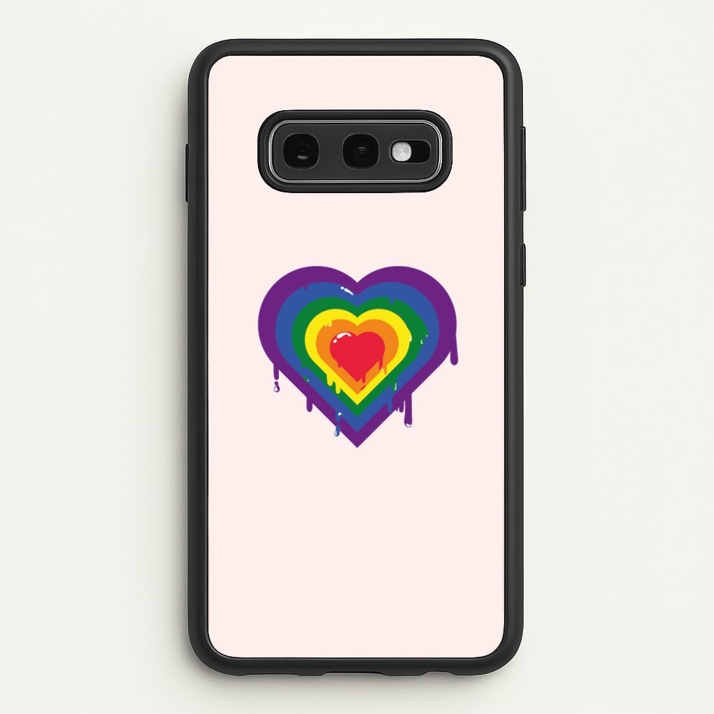 Dripped heart - Pride  - LGBT Phone Case for Galaxy S10e