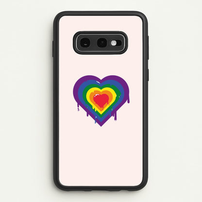 Dripped heart - Pride  - LGBT Phone Case for Galaxy S10e