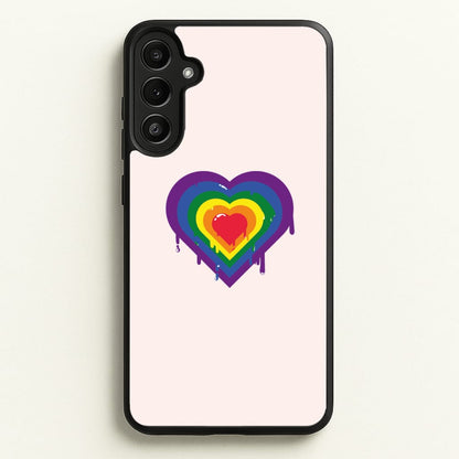 Dripped heart - Pride  - LGBT Phone Case for Galaxy A36