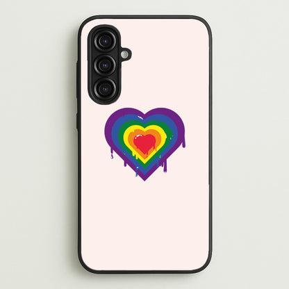 Dripped heart - Pride  - LGBT Phone Case for Galaxy A16