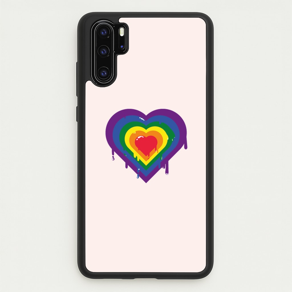 Dripped heart - Pride  - LGBT Phone Case for Huawei P30 Pro