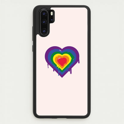 Dripped heart - Pride  - LGBT Phone Case for Huawei P30 Pro