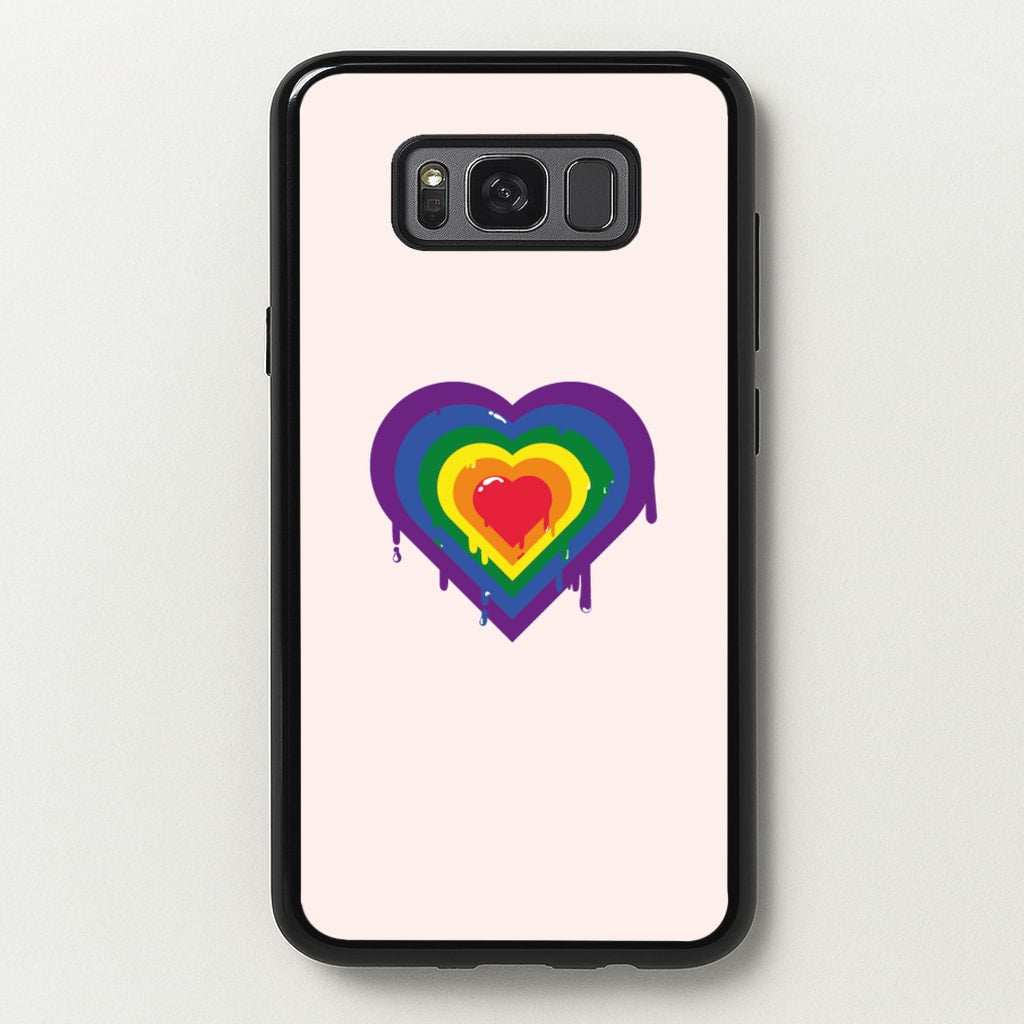 Dripped heart - Pride  - LGBT Phone Case for Galaxy S8 Plus