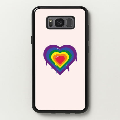 Dripped heart - Pride  - LGBT Phone Case for Galaxy S8 Plus