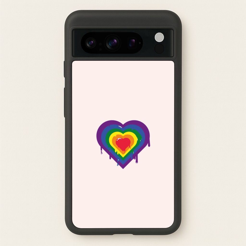 Dripped heart - Pride  - LGBT Phone Case for Google Pixel 8 Pro