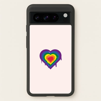 Dripped heart - Pride  - LGBT Phone Case for Google Pixel 8 Pro