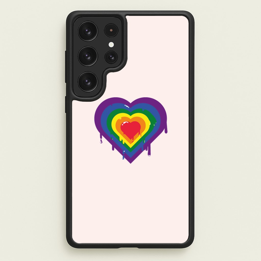 Dripped heart - Pride  - LGBT Phone Case for Galaxy S22 Ultra