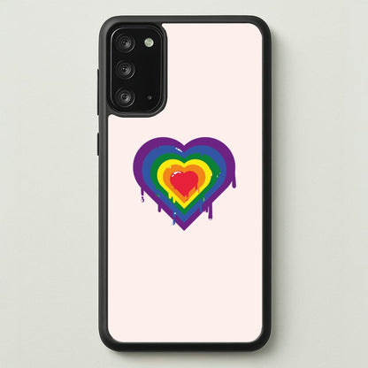Dripped heart - Pride  - LGBT Phone Case for Galaxy Note 20