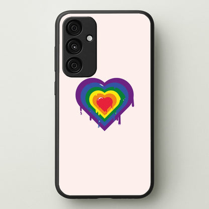Dripped heart - Pride  - LGBT Phone Case for Galaxy A55