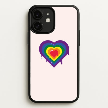 Dripped heart - Pride  - LGBT Phone Case for iPhone 11