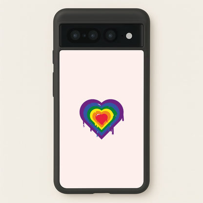 Dripped heart - Pride  - LGBT Phone Case for Google Pixel 7 Pro