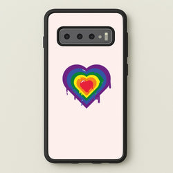 Dripped heart - Pride  - LGBT Phone Case for Galaxy S10 Plus