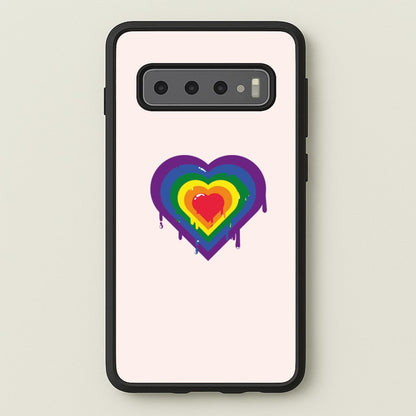Dripped heart - Pride  - LGBT Phone Case for Galaxy S10