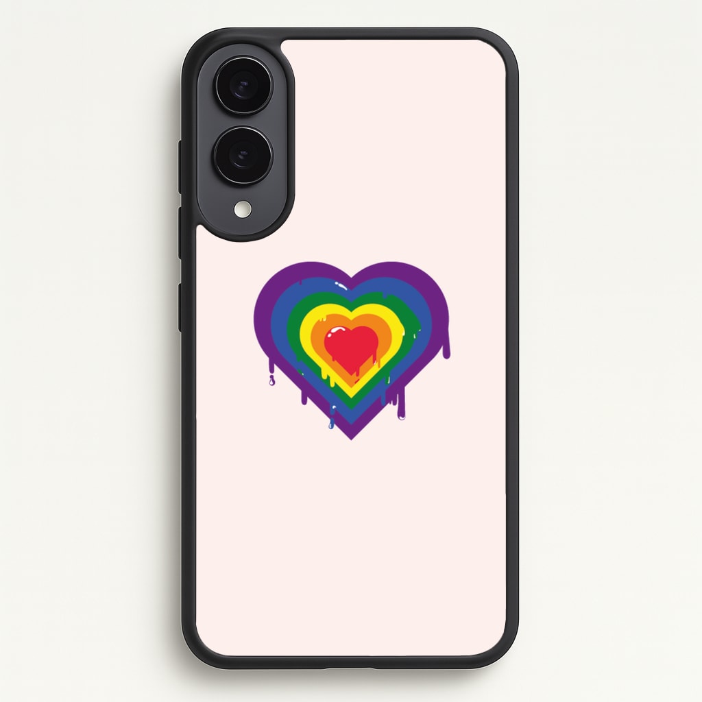 Dripped heart - Pride  - LGBT Phone Case for Galaxy S25 Edge