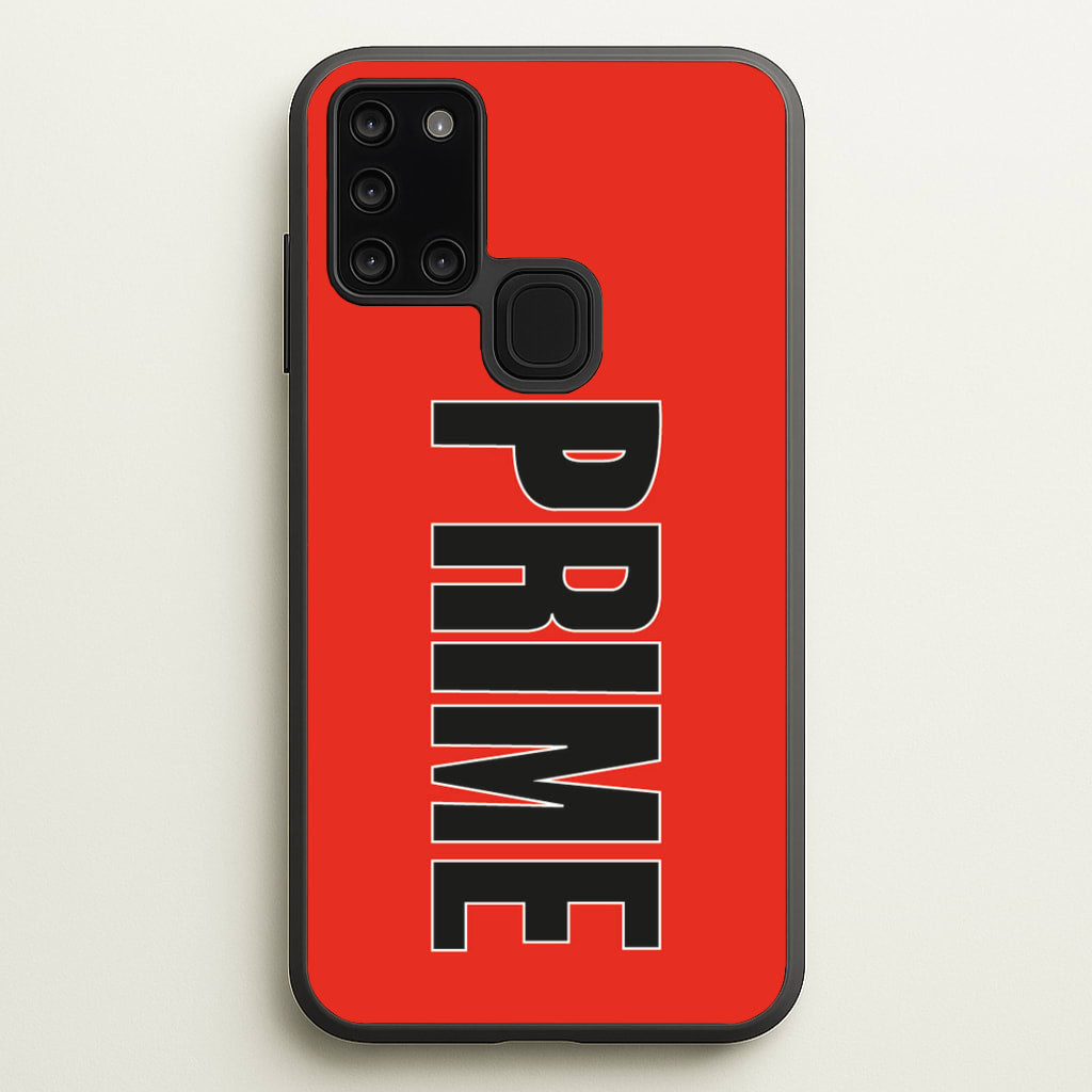 Prime - Red  - Prime Phone Case for Galaxy A21s