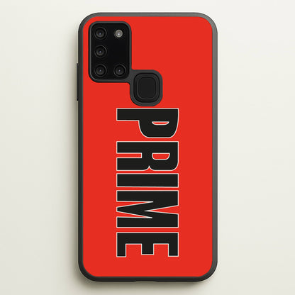 Prime - Red  - Prime Phone Case for Galaxy A21s