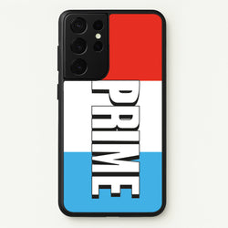 Prime - White And Red  - Prime Phone Case for Galaxy S21 Ultra