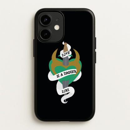 Love Is A Dagger  - Loki Phone Case for iPhone 12 / 12 Pro