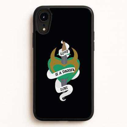 Love Is A Dagger  - Loki Phone Case for iPhone XR