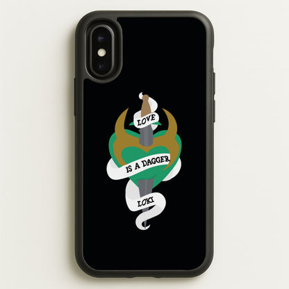 Love Is A Dagger  - Loki Phone Case for iPhone X / XS