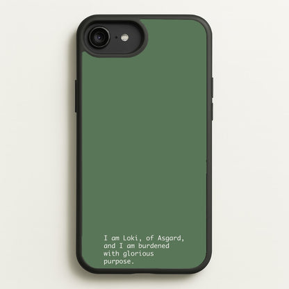 Burdened With Glorious Purpose  - Loki Phone Case for iPhone 6 Plus / 7 Plus / 8 Plus