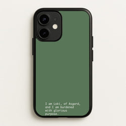 Burdened With Glorious Purpose  - Loki Phone Case for iPhone 12 Mini