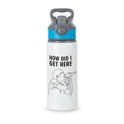 How Did I Get Here Outline Active Water Bottle - Blue