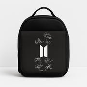Black K-Pop Band Logo and Signatures Lunchbox 1