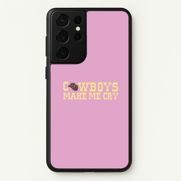 Cowboys Make Me Cry - Post  - Post Malone Phone Case for Galaxy S21 Ultra