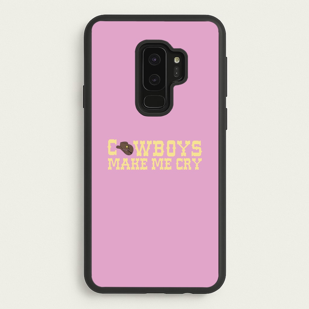 Cowboys Make Me Cry - Post  - Post Malone Phone Case for Galaxy S9 Plus