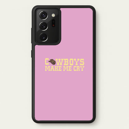 Cowboys Make Me Cry - Post  - Post Malone Phone Case for Galaxy Note 20 Ultra
