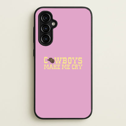 Cowboys Make Me Cry - Post  - Post Malone Phone Case for Galaxy A54