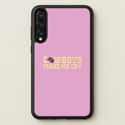 Cowboys Make Me Cry - Post  - Post Malone Phone Case for Huawei P20 Pro