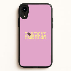 Cowboys Make Me Cry - Post  - Post Malone Phone Case for iPhone XR
