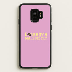 Cowboys Make Me Cry - Post  - Post Malone Phone Case for Galaxy S9