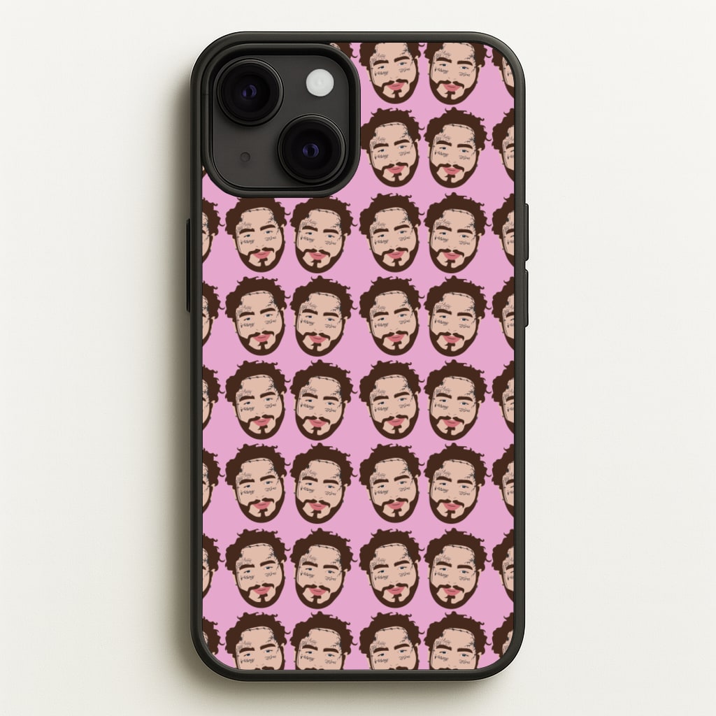 Malone Pattern  - Post Malone Phone Case for iPhone 13 Mini