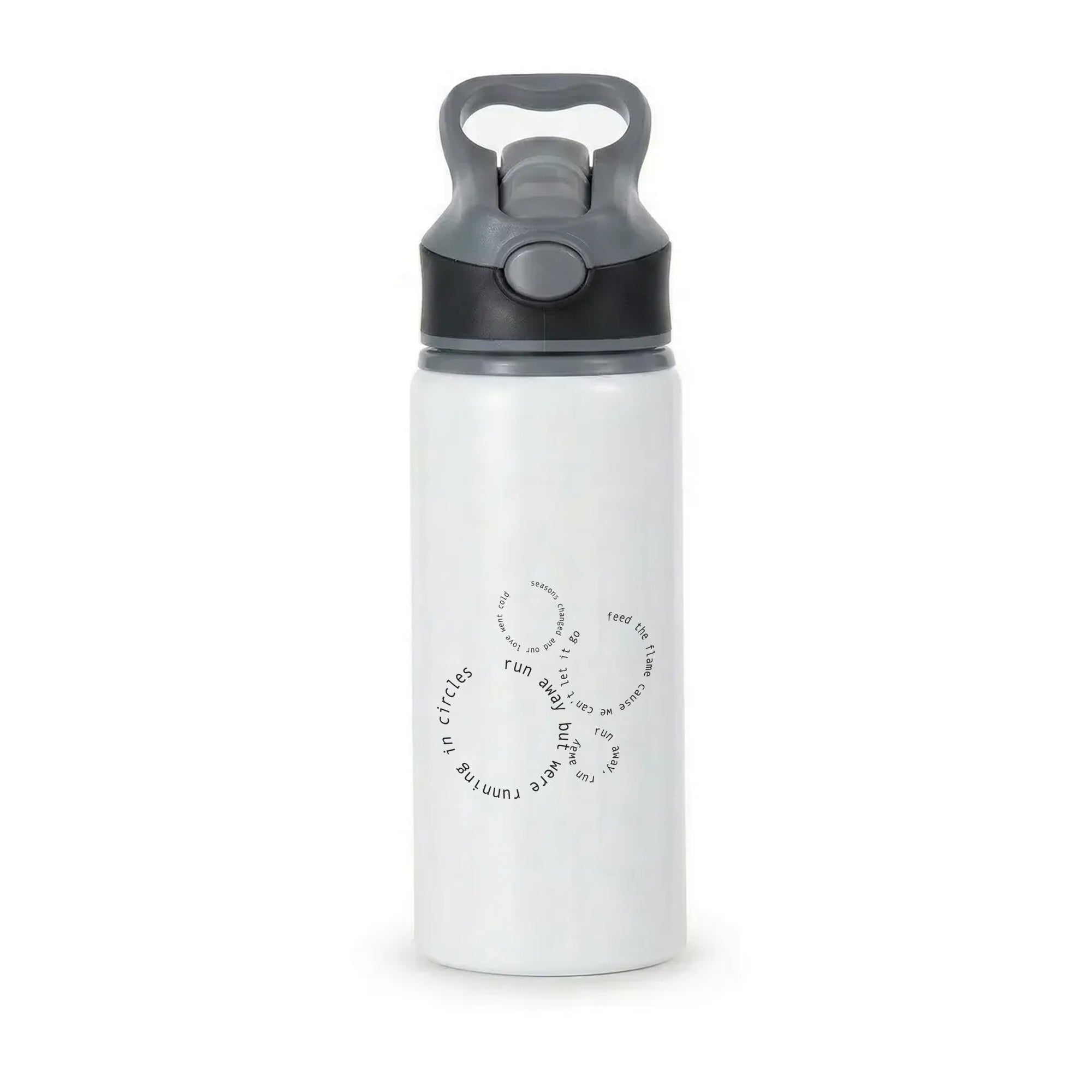 Running In Circles - Post Active Water Bottle - Black