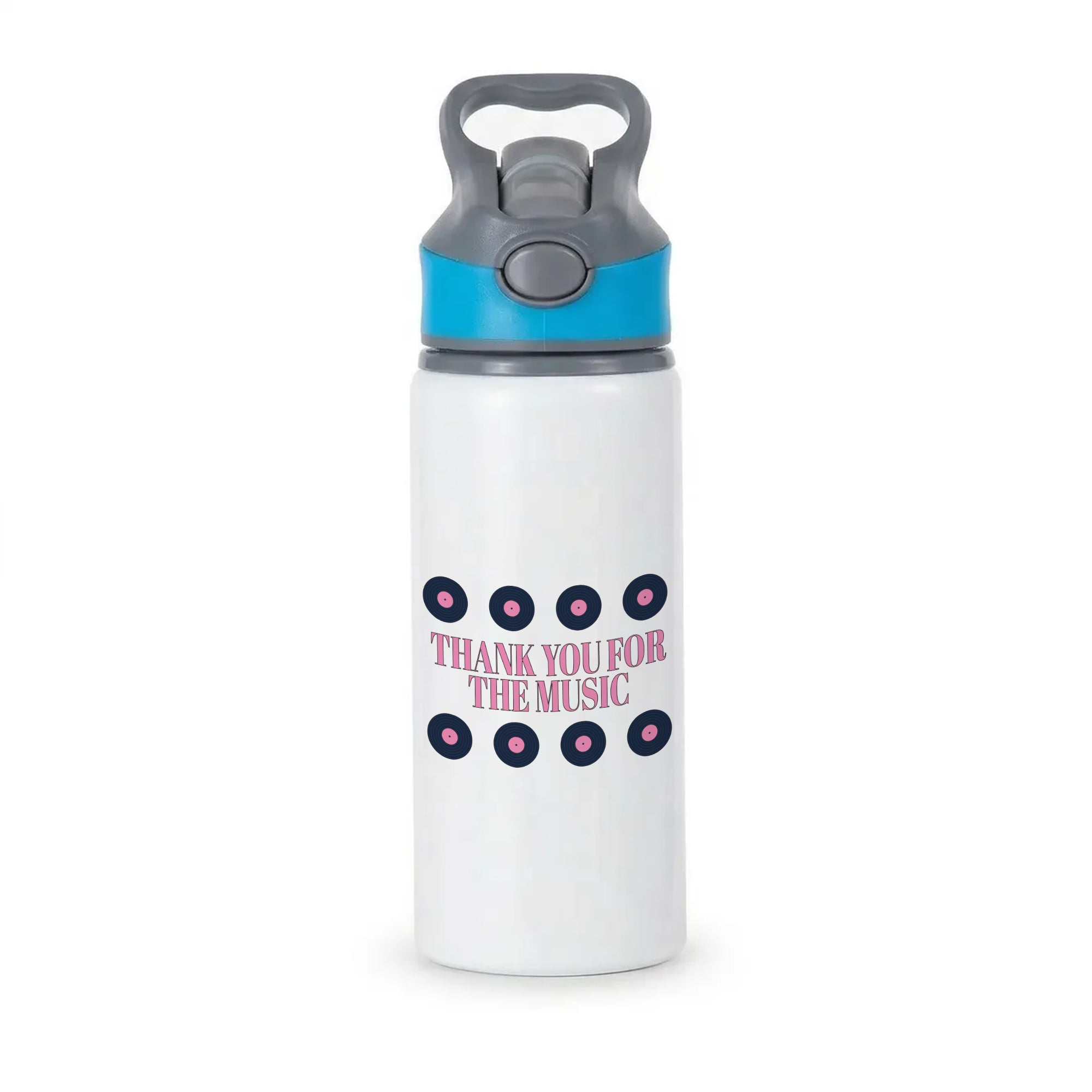 Thank You For The Music - Mamma Mia Active Water Bottle - Blue