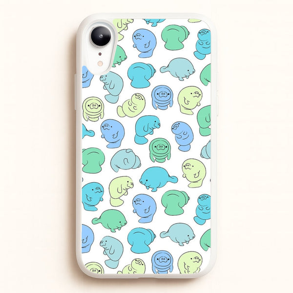 Manatee Party  -  Phone Case for iPhone XR