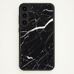 Black & White Marble Pattern  - marble Phone Case for Galaxy S23 Plus