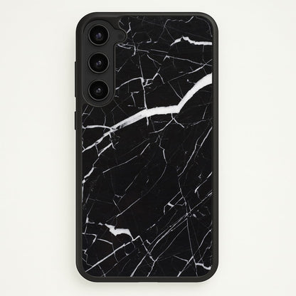 Black & White Marble Pattern  - marble Phone Case for Galaxy S23 Plus