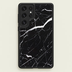 Black & White Marble Pattern  - marble Phone Case for Galaxy S22 Ultra