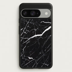 Black & White Marble Pattern Phone Case for Google Pixel 10 / 10 Pro