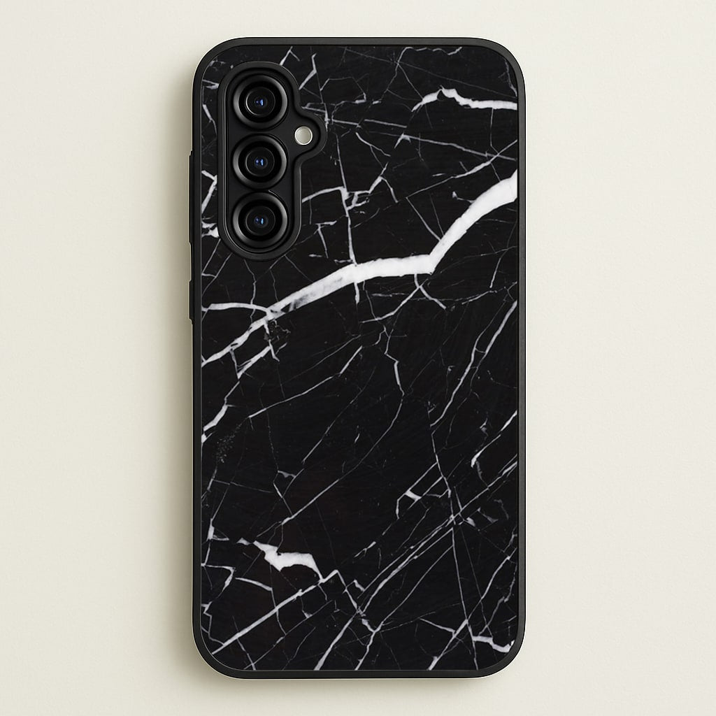 Black & White Marble Pattern  - marble Phone Case for Galaxy A54