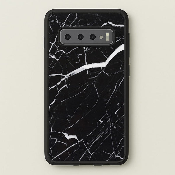 Black & White Marble Pattern  - marble Phone Case for Galaxy S10