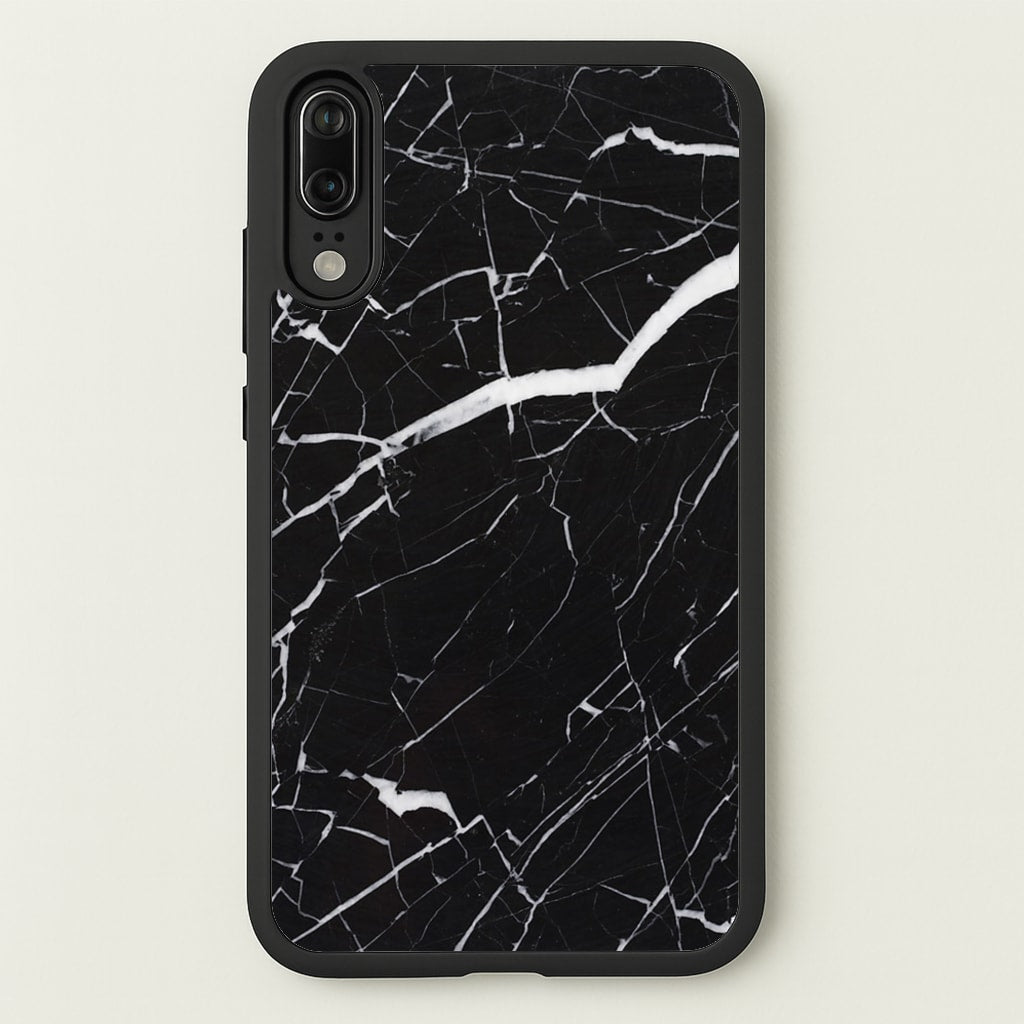 Black & White Marble Pattern  - marble Phone Case for Huawei P20