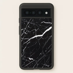 Black & White Marble Pattern  - marble Phone Case for Google Pixel 7 Pro